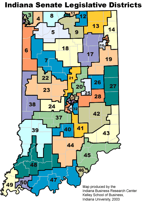 Indiana State Representative District Map - Printable Map