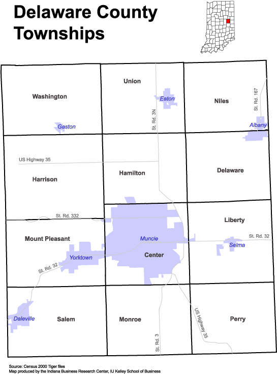 Hamilton County Indiana Townships Map