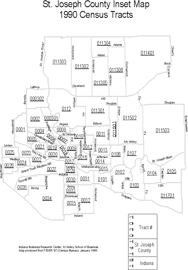St Joseph County Indiana Map Map
