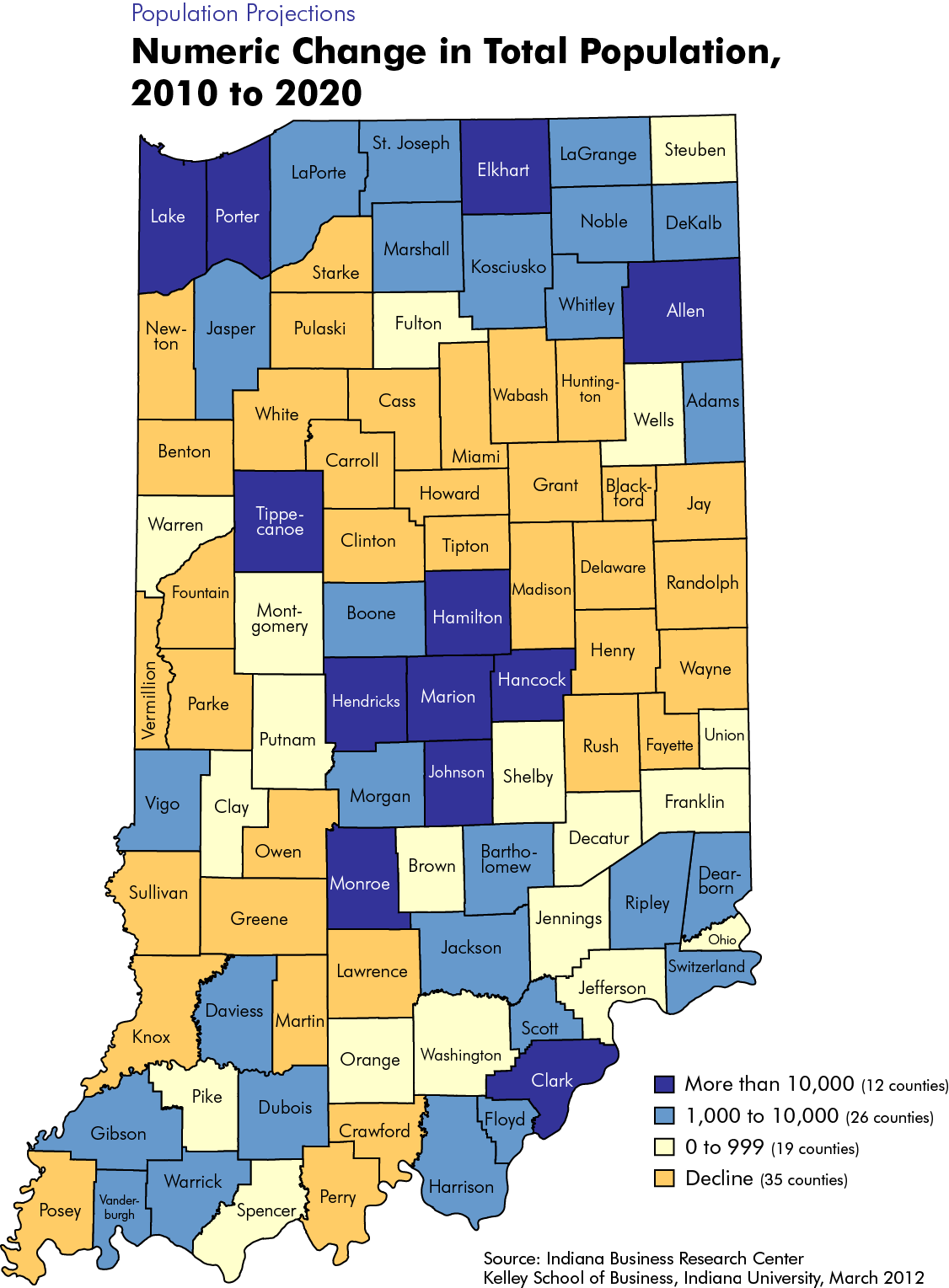 Population Projection Maps STATS Indiana