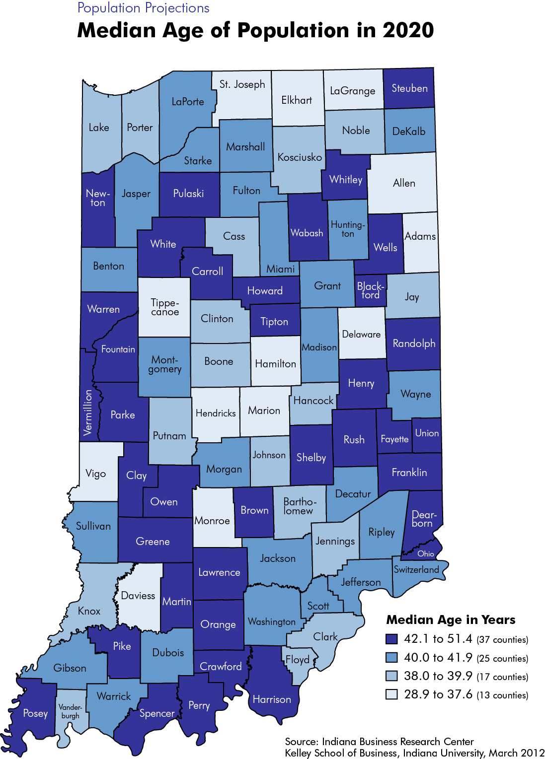 Population Projection Maps STATS Indiana