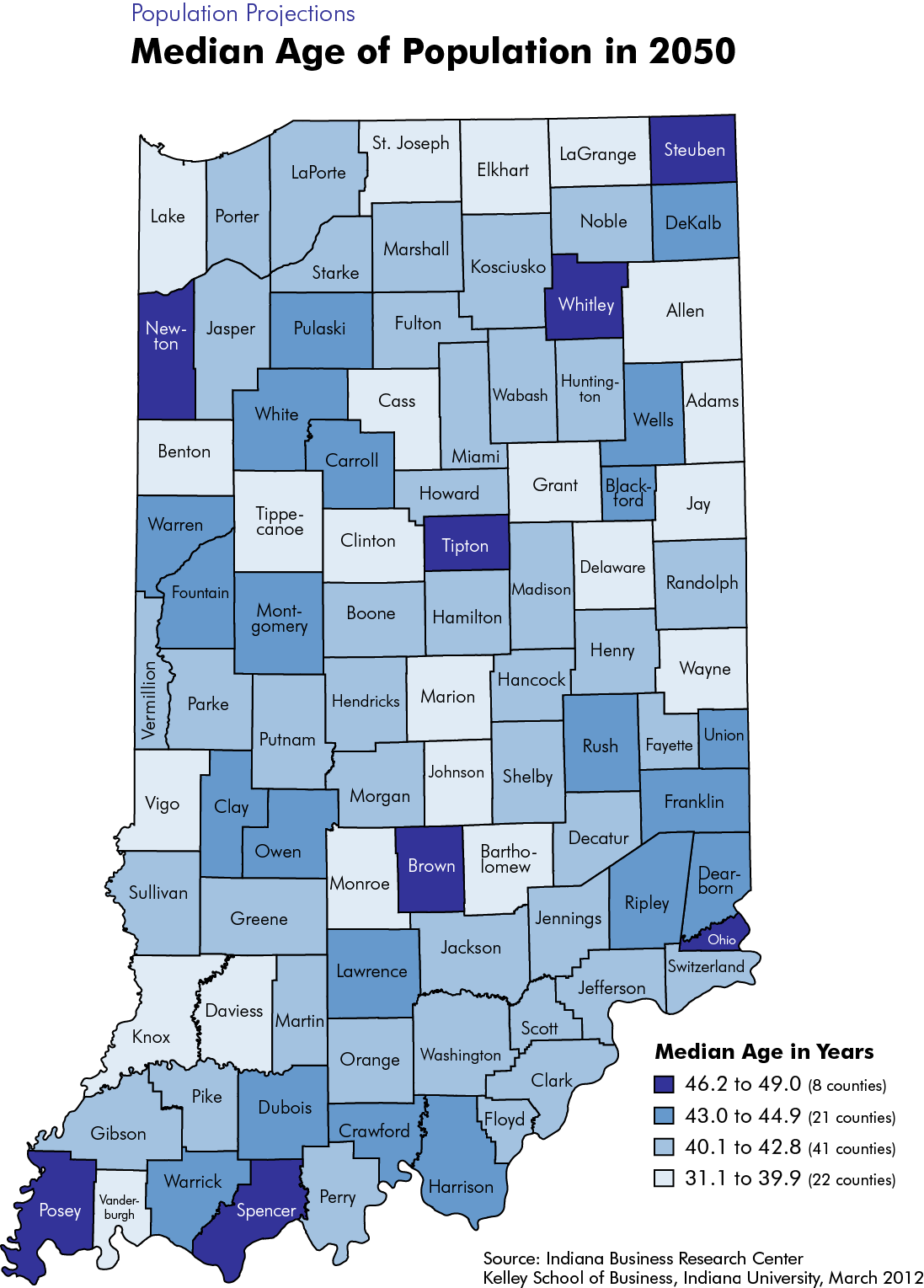 Population Projection Maps STATS Indiana