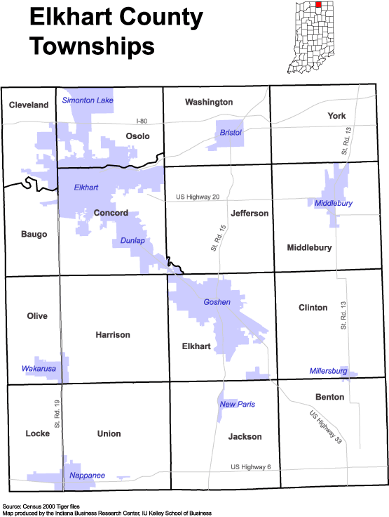 Elkhart County Gis Map Www.stats.indiana.edu - /Maps/Townships/