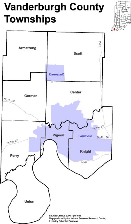 Vanderburgh County Township Map Www.stats.indiana.edu - /Maps/Townships/