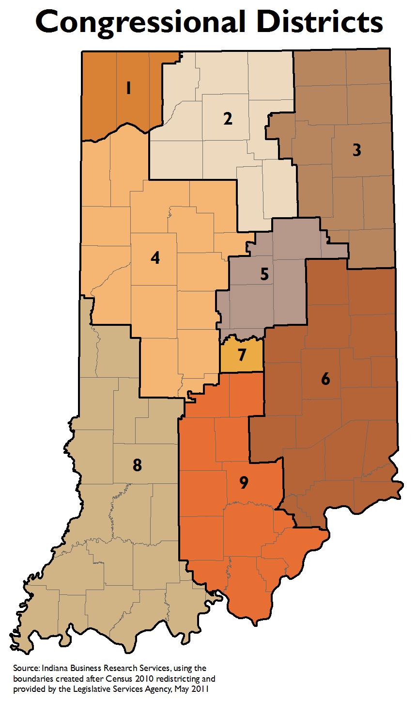 Indiana State House. State district