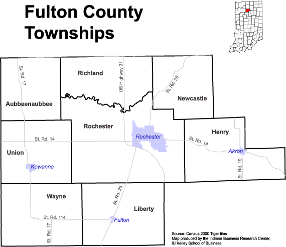 Fulton County Indiana Map Fulton County, Indiana Genealogy Guide