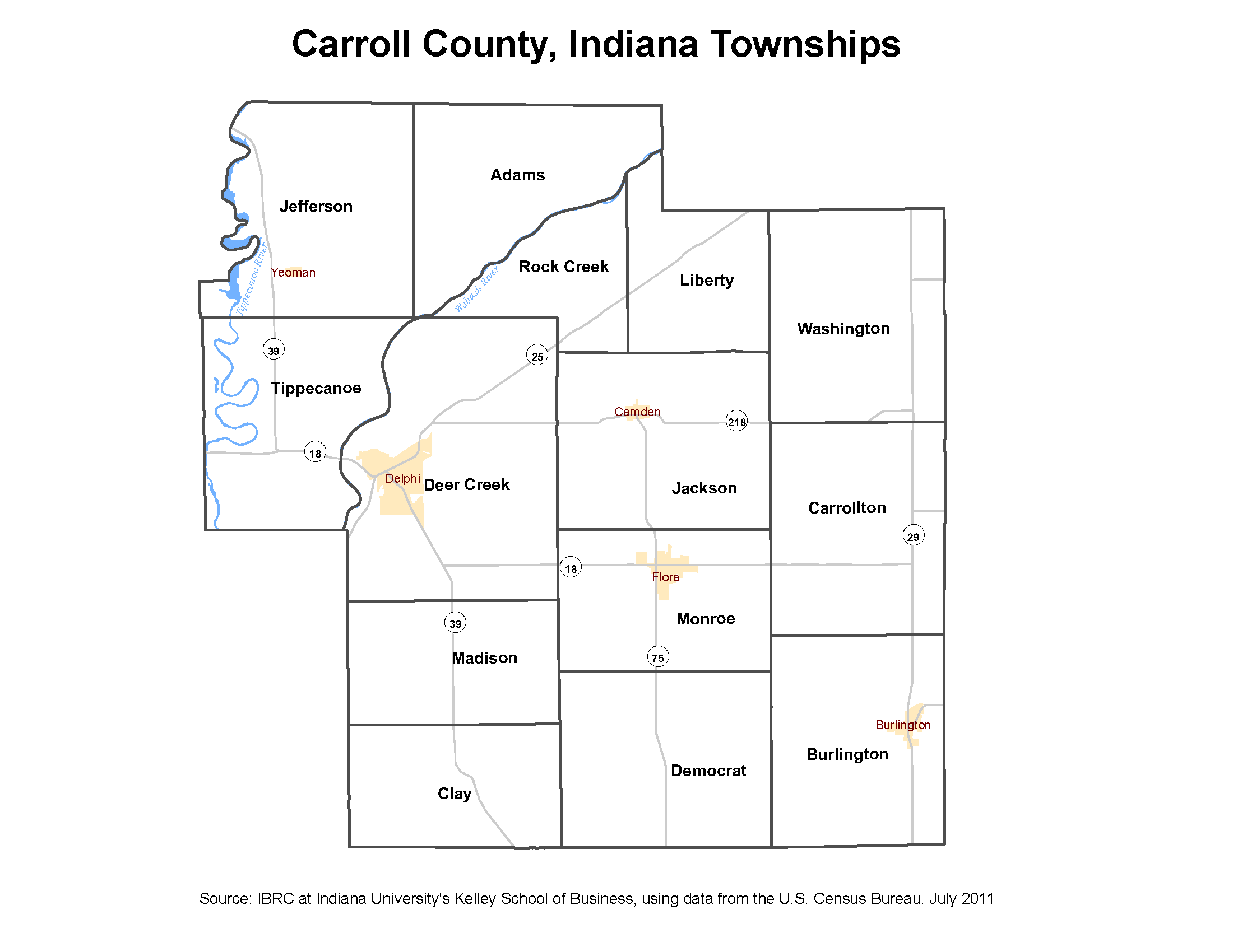 Clay County Indiana Township Map 2010 Township Maps: Stats Indiana
