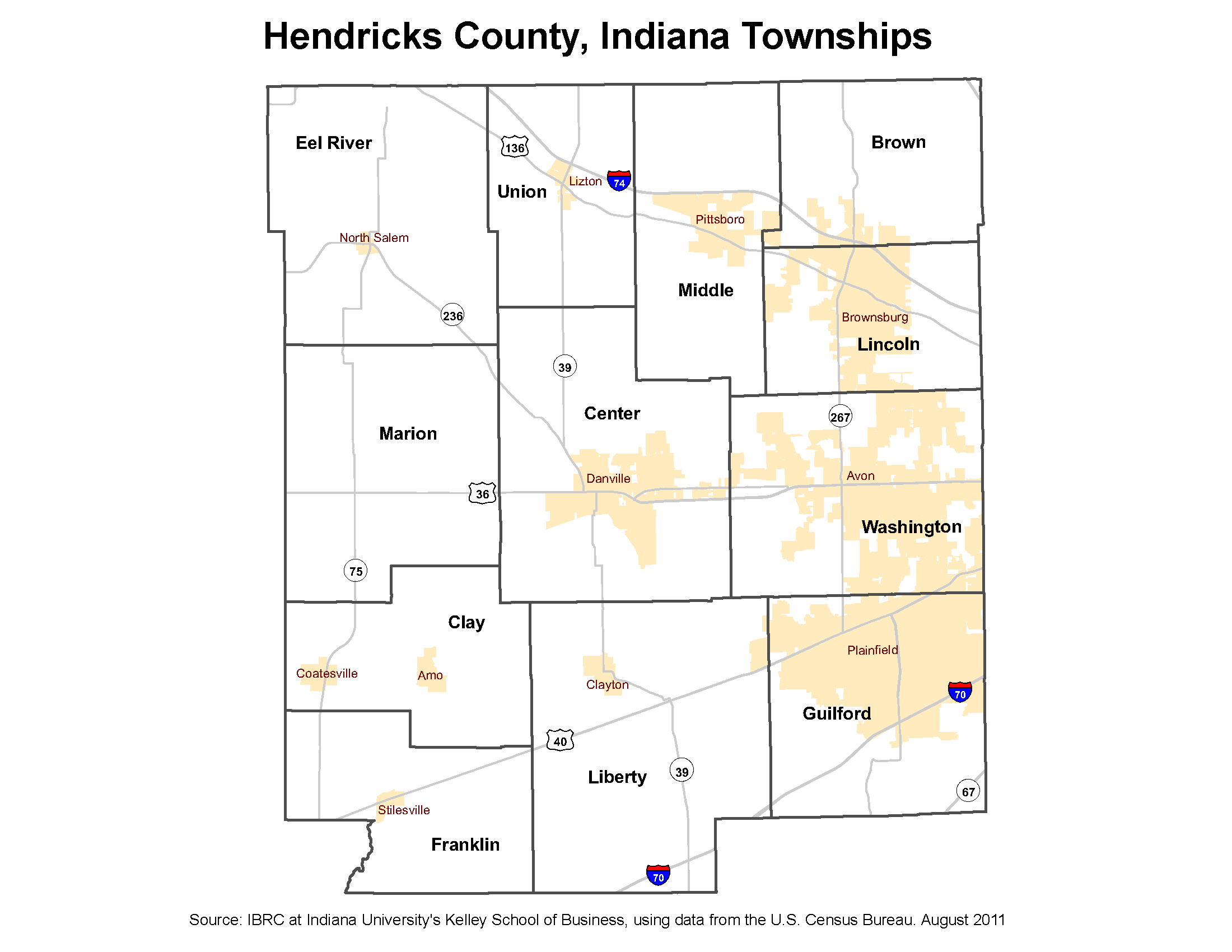 Clay County Indiana Township Map 2010 Township Maps: Stats Indiana