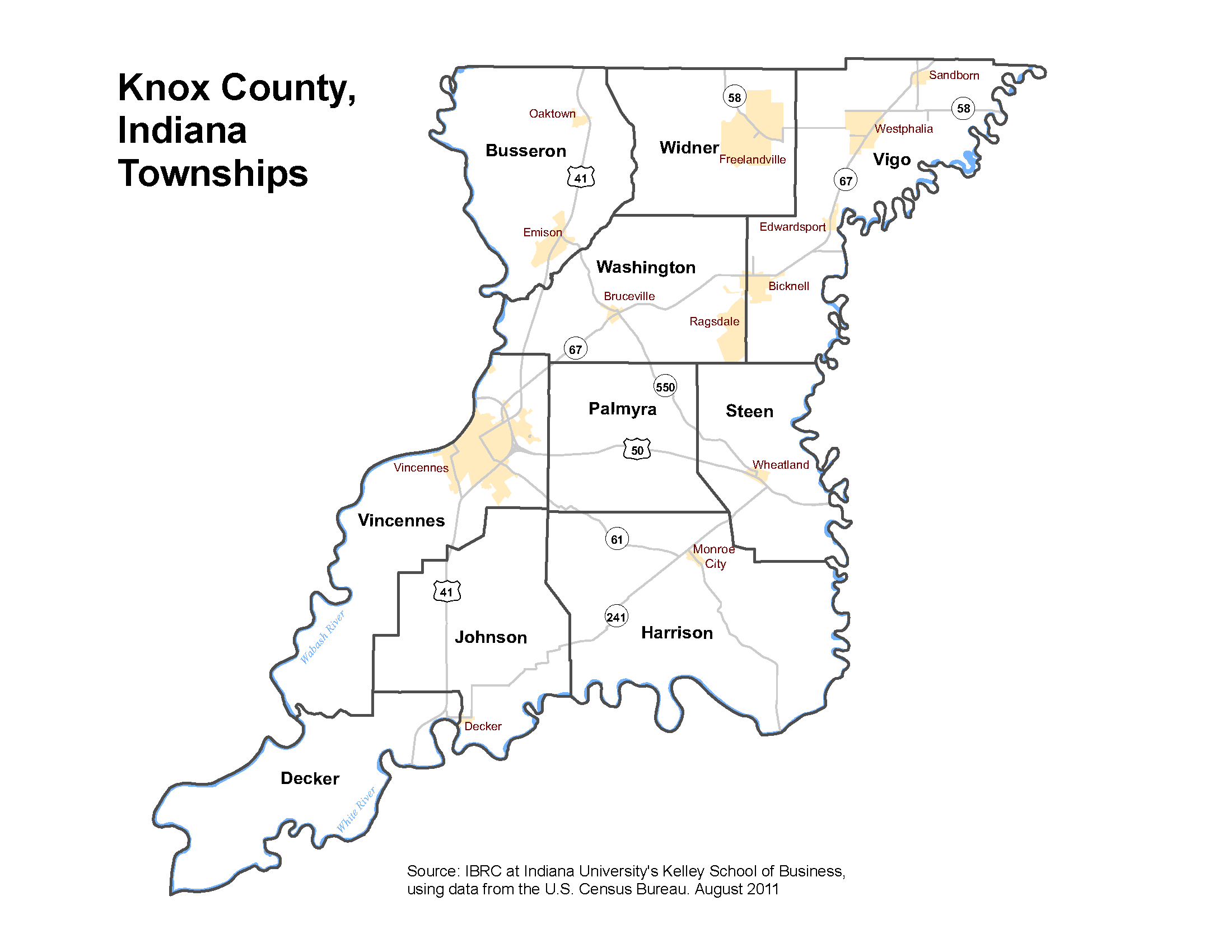 Township Maps Stats Indiana.