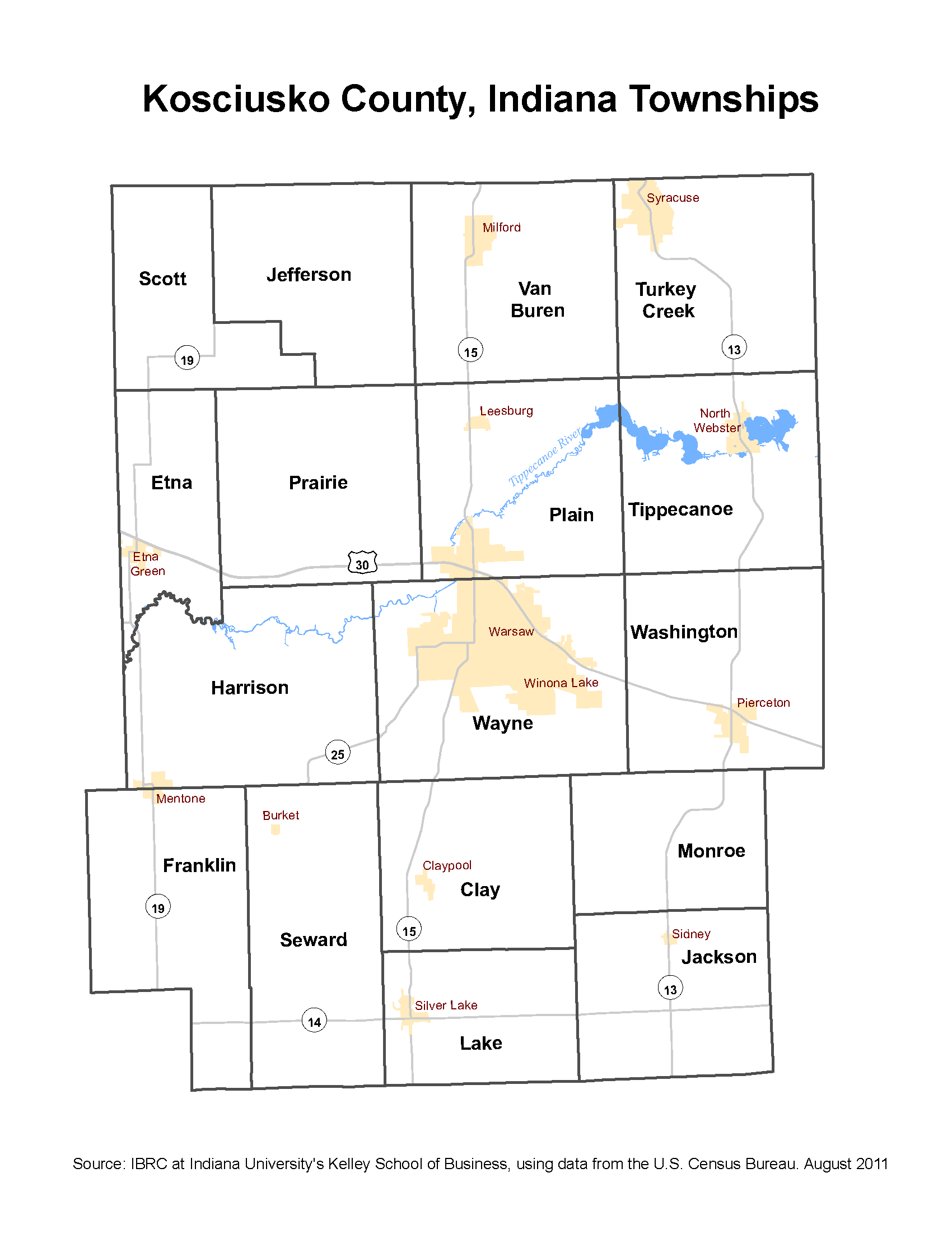 Franklin County Indiana Township Map 2010 Township Maps: Stats Indiana