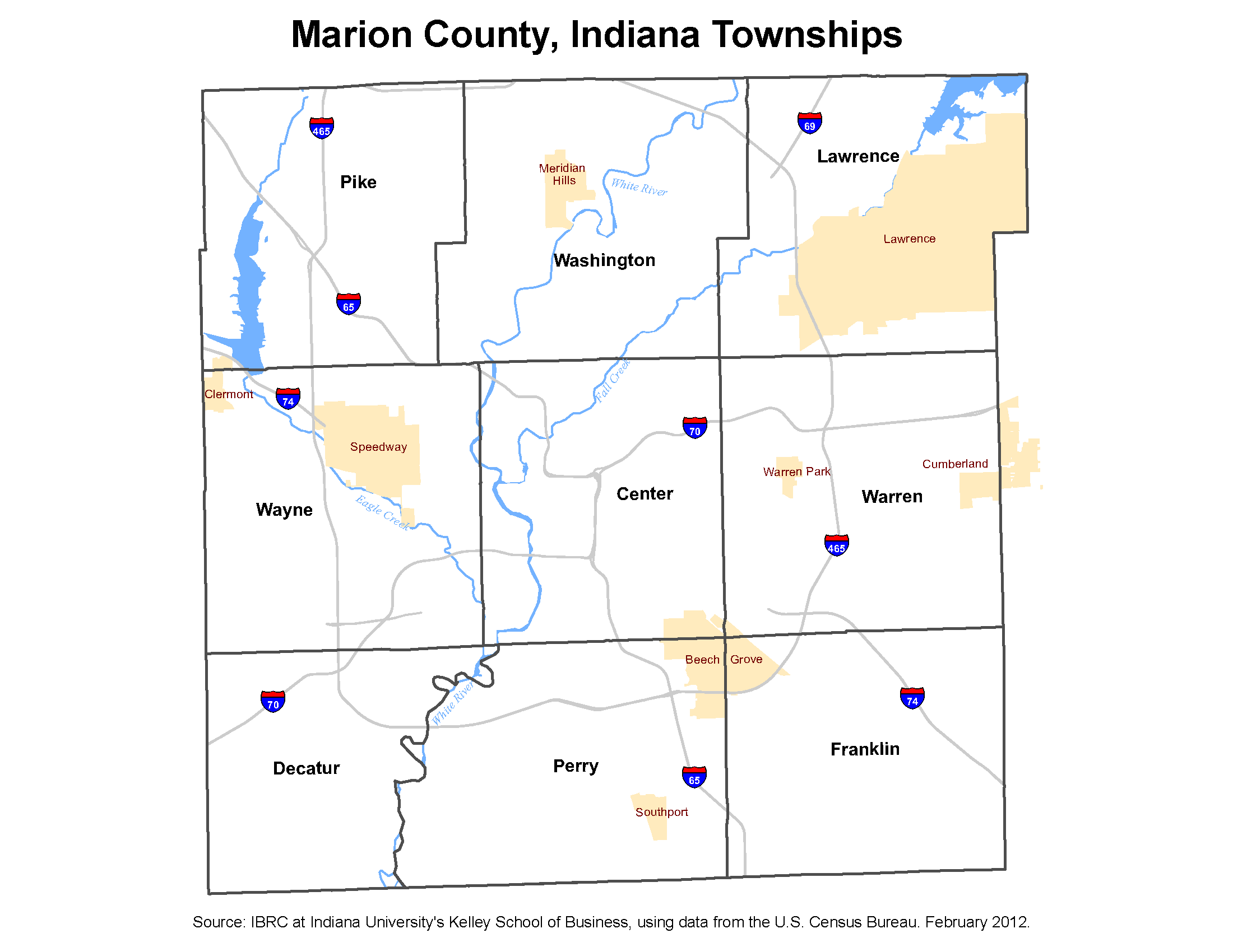 marion county township map Township Maps Stats Indiana marion county township map