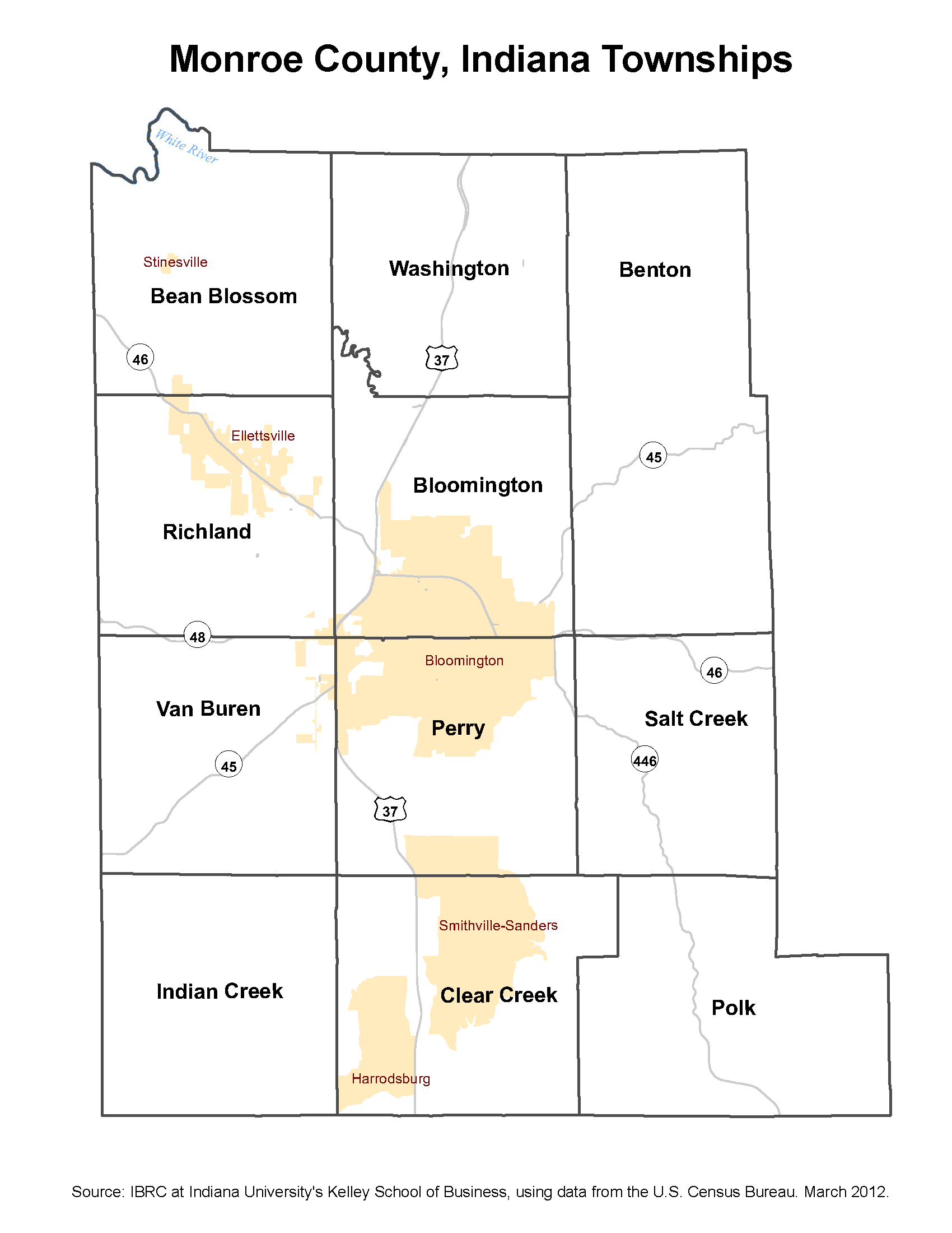 Adams County Indiana Township Map 2010 Township Maps: Stats Indiana