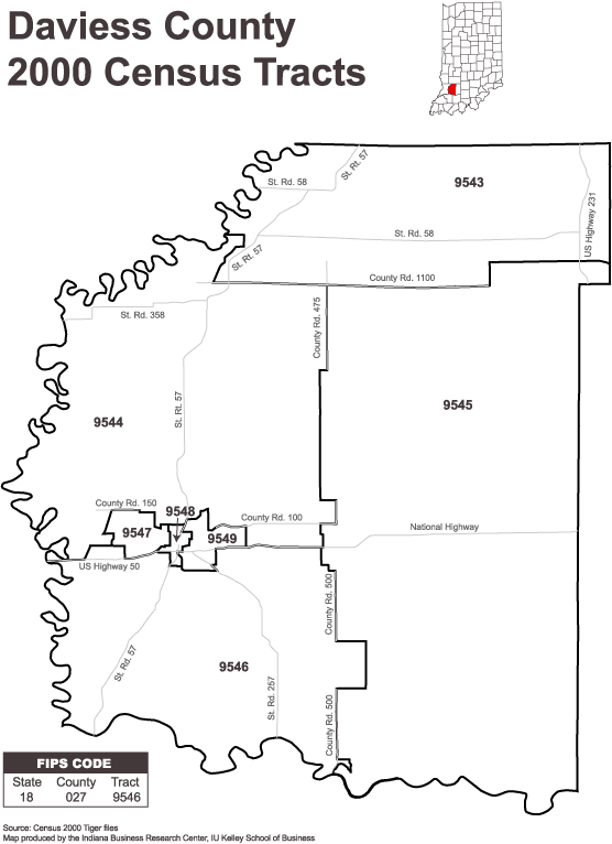 Indiana Census Tract Map Census Tract Maps: Stats Indiana
